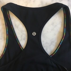 Lululemon Women’s Black Rainbow Stitches Cool Racerback Tank